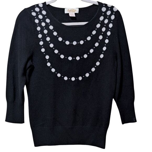 Peck & Peck Sweaters - Peck & Peck 100% cashmere sweater Medium polka dot necklace quiet luxury cozy